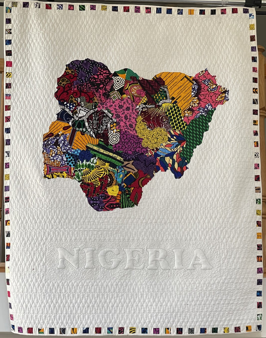 Map of Nigeria Collage Quilt