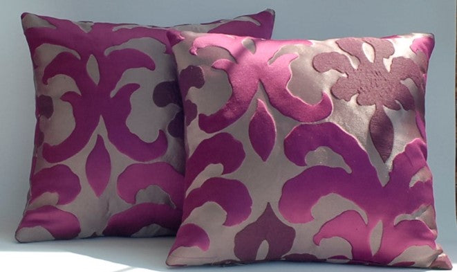 Magenta Pink Leopard Print Velvet Throw Pillow Cover